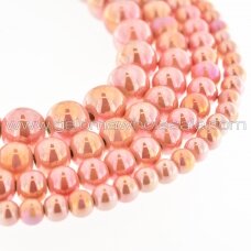 Keramika, apvali forma, #B35 rožinė spalva, AB efektas, apie 55 vnt./gija, 6, 8, 10, 12, 14, 16, 18, 20, 28, 32, 35 mm Keramika, apvali forma, #B35 rožinė spalva, AB efektas, apie 55 vnt./gija, 6, 8, 10, 12, 14, 16, 18, 20, 28, 32, 35 mm