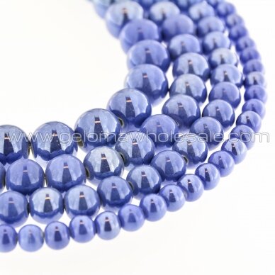 Keramika, apvali forma, #A32 džinsinė mėlyna spalva, apie 55 vnt./gija, 6, 8, 10, 12, 14, 16, 18, 20, 28, 32, 35 mm Keramika, apvali forma, #A32 džinsinė mėlyna spalva, apie 55 vnt./gija, 6, 8, 10, 12, 14, 16, 18, 20, 28, 32, 35 mm