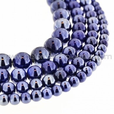 Keramika, apvali forma, #A34 tamsiai karališka mėlyna spalva, apie 55 vnt./gija, 6, 8, 10, 12, 14, 16, 18, 20, 28, 32, 35 mm Keramika, apvali forma, #A34 tamsiai karališka mėlyna spalva, apie 55 vnt./gija, 6, 8, 10, 12, 14, 16, 18, 20, 28, 32, 35 mm