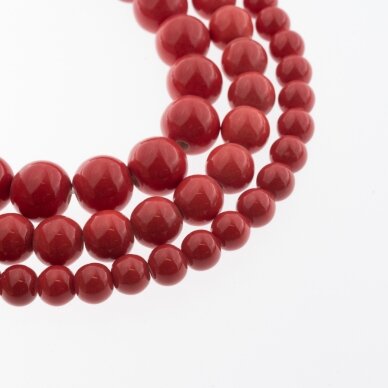 Ceramic, Round Bead, #A40 Red, about 55 pcs/strand, 6, 8, 10, 12, 14, 16, 18, 20, 28, 32, 35 mm
