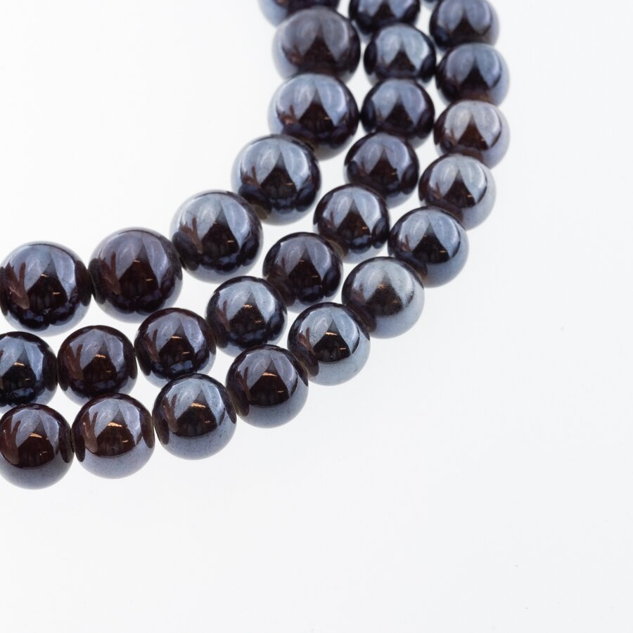 Ceramic, Round Bead, #A24 Brown, about 55 pcs/strand, 6, 8, 10, 12, 14, 16, 18, 20, 28, 32, 35 mm