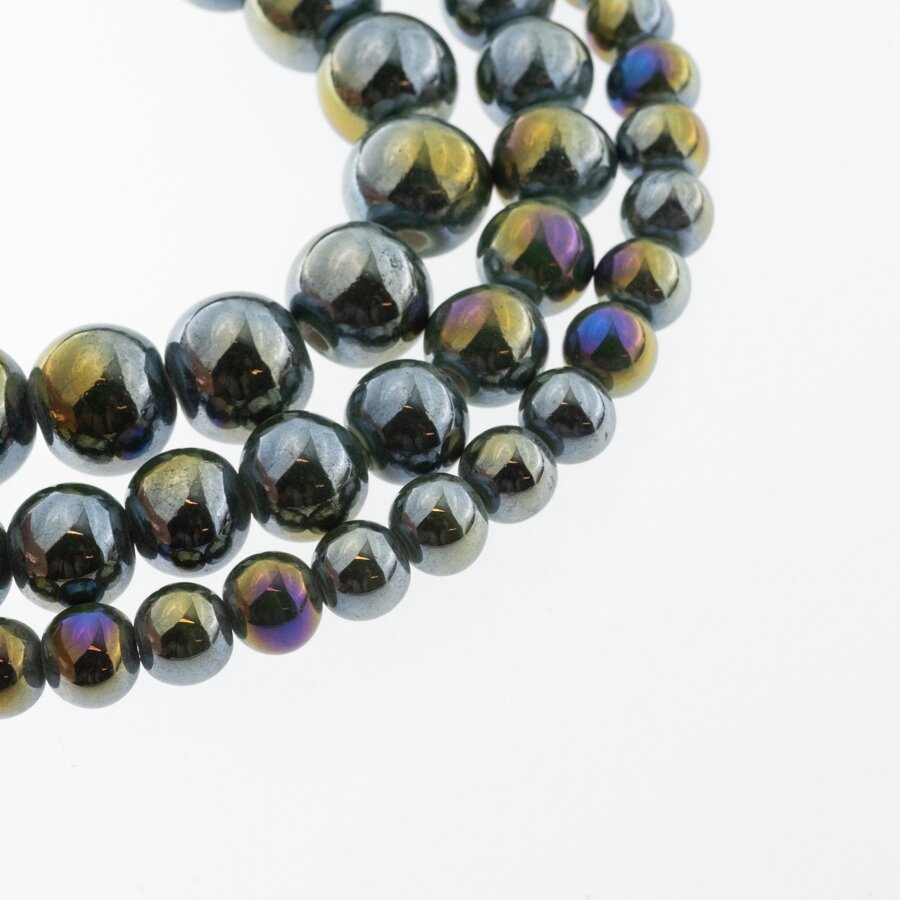 Ceramic, Round Bead, #B27 Dark Green, AB Effect, about 55 pcs/strand, 6, 8, 10, 12, 14, 16, 18, 20, 28, 32, 35 mm