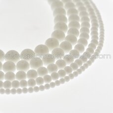 Kinų baltas žadeitas, natūralus, apvali forma, 37-39 cm/gija, 4, 6, 8, 10, 12, 14 mm Kinų baltas žadeitas, natūralus, apvali forma, 37-39 cm/gija, 4, 6, 8, 10, 12, 14 mm