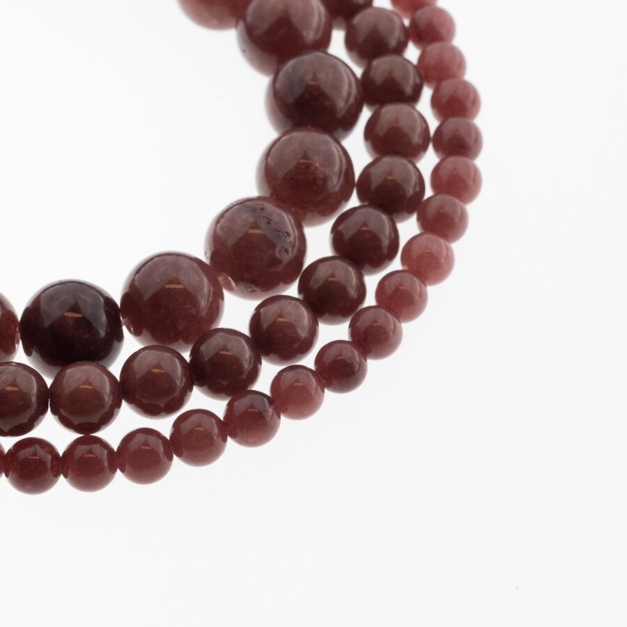 Chinese White Jade (Quartz), Natural, Dyed, Round Bead, #08 Chesnut Brown, 37-39 cm/strand, 6, 8, 10, 12 mm Chinese White Jade (Quartz), Natural, Dyed, Round Bead, #08 Chesnut Brown, 37-39 cm/strand, 6, 8, 10, 12 mm
