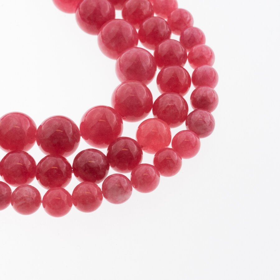 Chinese White Jade, Natural, Dyed, Round Bead, Red, 37-39 cm/strand, 6, 8, 10, 12 mm Chinese White Jade, Natural, Dyed, Round Bead, Red, 37-39 cm/strand, 6, 8, 10, 12 mm