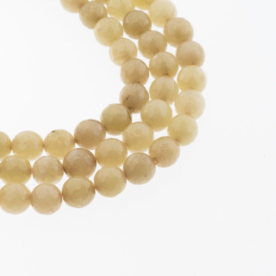 Chinese White Jade (Quartz), Natural, Dyed, Faceted Round Bead, #36 Light Khaki, 37-39 cm/strand, 6, 8, 10, 12 mm Chinese White Jade (Quartz), Natural, Dyed, Faceted Round Bead, #36 Light Khaki, 37-39 cm/strand, 6, 8, 10, 12 mm