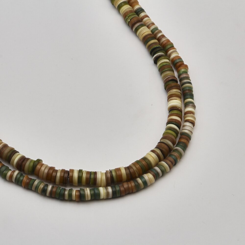 Shell beads, reconstituted, B grade, uneven rondelle shape, #64 color mix, 39 cm/strand, 7x3, 9x3 mm Shell beads, reconstituted, B grade, uneven rondelle shape, #64 color mix, 39 cm/strand, 7x3, 9x3 mm