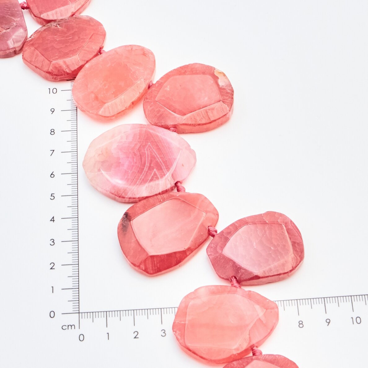 Crackle Agate, Faceted Oval, Pink, 37-40 cm/strand, thickness up to 5 mm