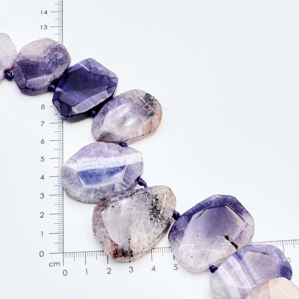 Crackle Agate, Faceted Oval, Purple, 37-40 cm/strand, thickness up to 5 mm