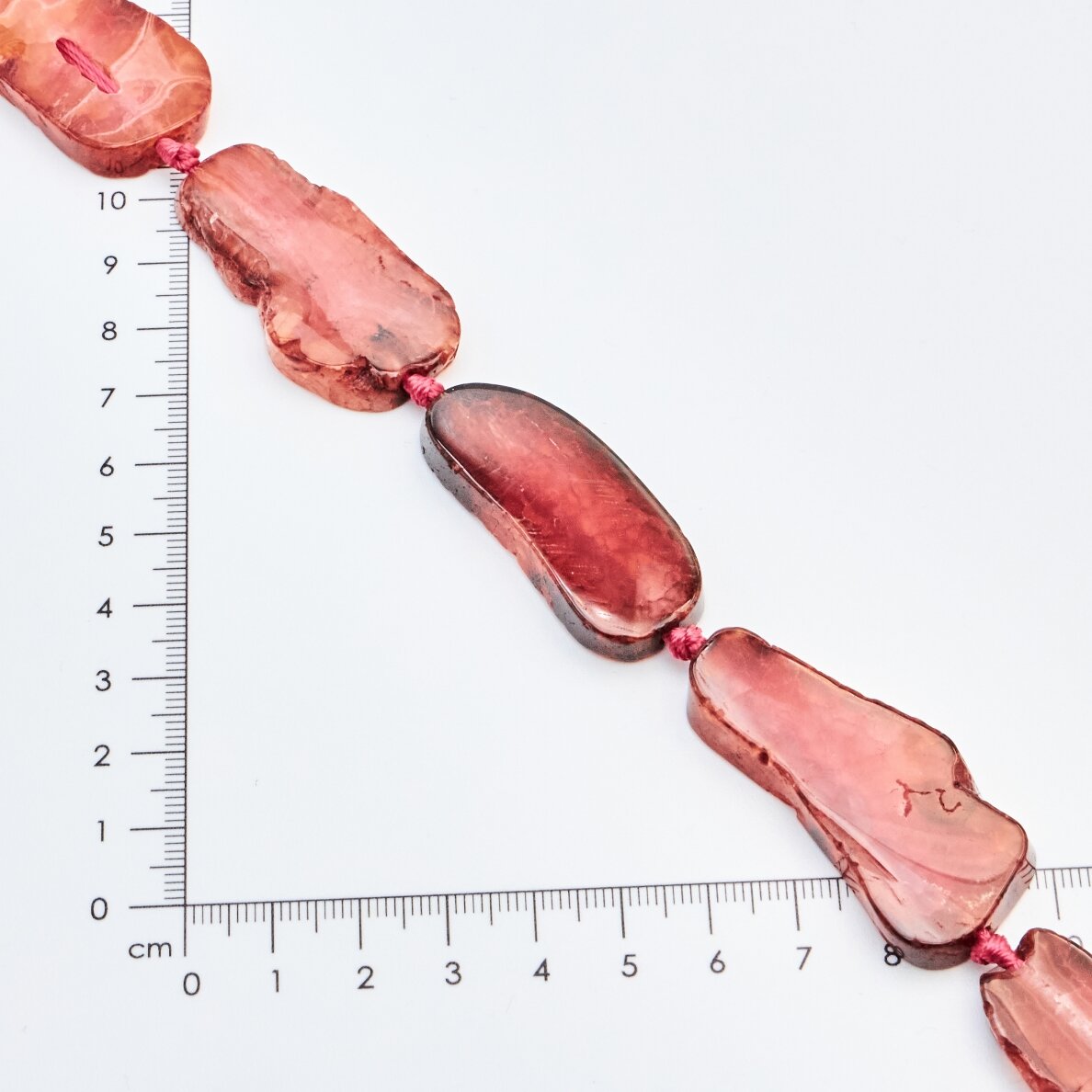 Crackle Agate, Irregular, Red, 37-40 cm/strand, thickness up to 5 mm