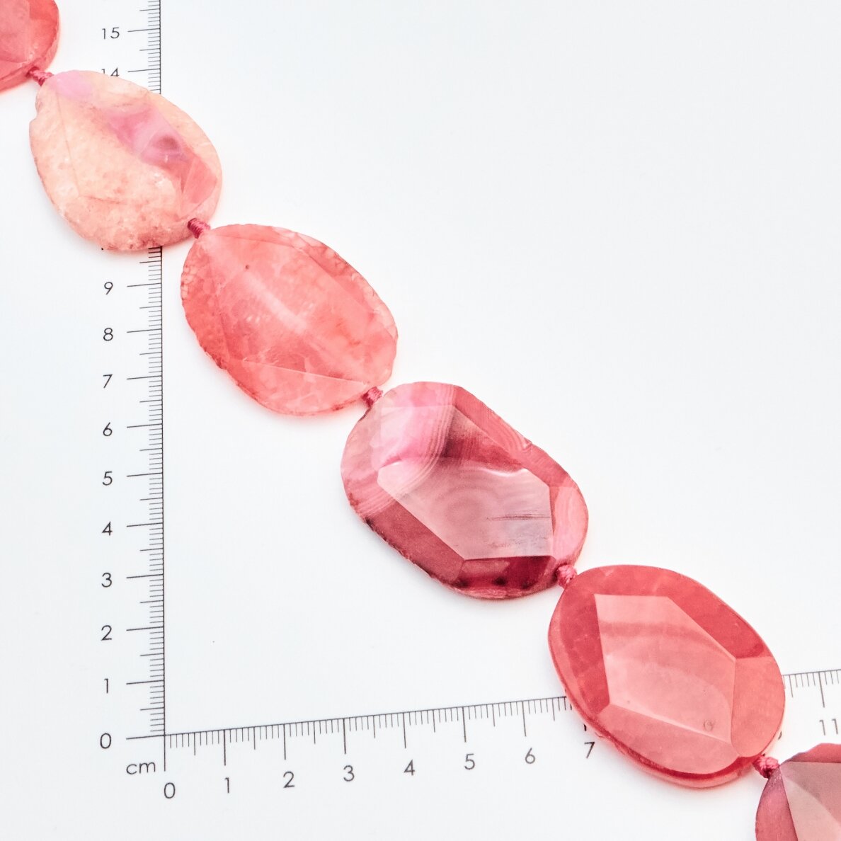 Crackle Agate, Irregular, Pink, 37-40 cm/strand, thickness up to 5 mm