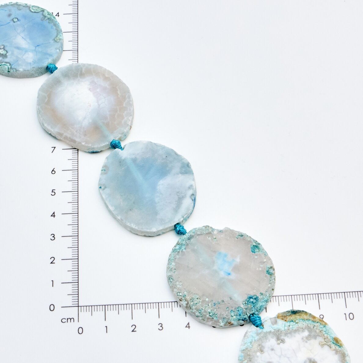 Crackle Agate, Irregular, Turquoise, 37-40 cm/strand, thickness up to 5 mm