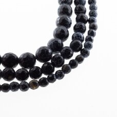 Crackle Agate, Natural, Dyed, Faceted Round Bead, Black, 37-39 cm/strand, 6 mm Crackle Agate, Natural, Dyed, Faceted Round Bead, Black, 37-39 cm/strand, 6 mm