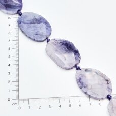 Kraklė agatas, Nestandartinė forma, Violetinė, 37-40 cm/gija, storis iki 5mm Kraklė agatas, Nestandartinė forma, Violetinė, 37-40 cm/gija, storis iki 5mm