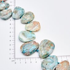 Kvarcas & agatas, Facetuotas ovalas, Turkio, 37-40 cm/gija, storis iki 5mm Kvarcas & agatas, Facetuotas ovalas, Turkio, 37-40 cm/gija, storis iki 5mm