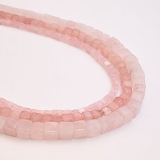 Kvarcas, natūralus, B kokybė, kubo  forma, 37-39 cm/gija, 4x4 mm