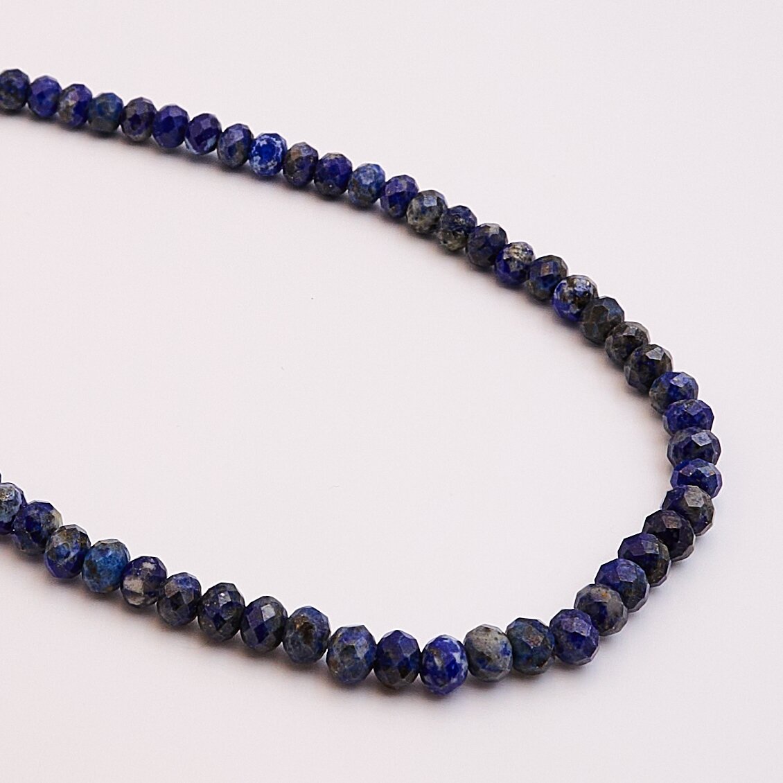 Lapis Lazuli, natural, C quality, faceted, abacus rondelle bead, 37-39 cm/string, 3x2 mm Lapis Lazuli, natural, C quality, faceted, abacus rondelle bead, 37-39 cm/string, 3x2 mm