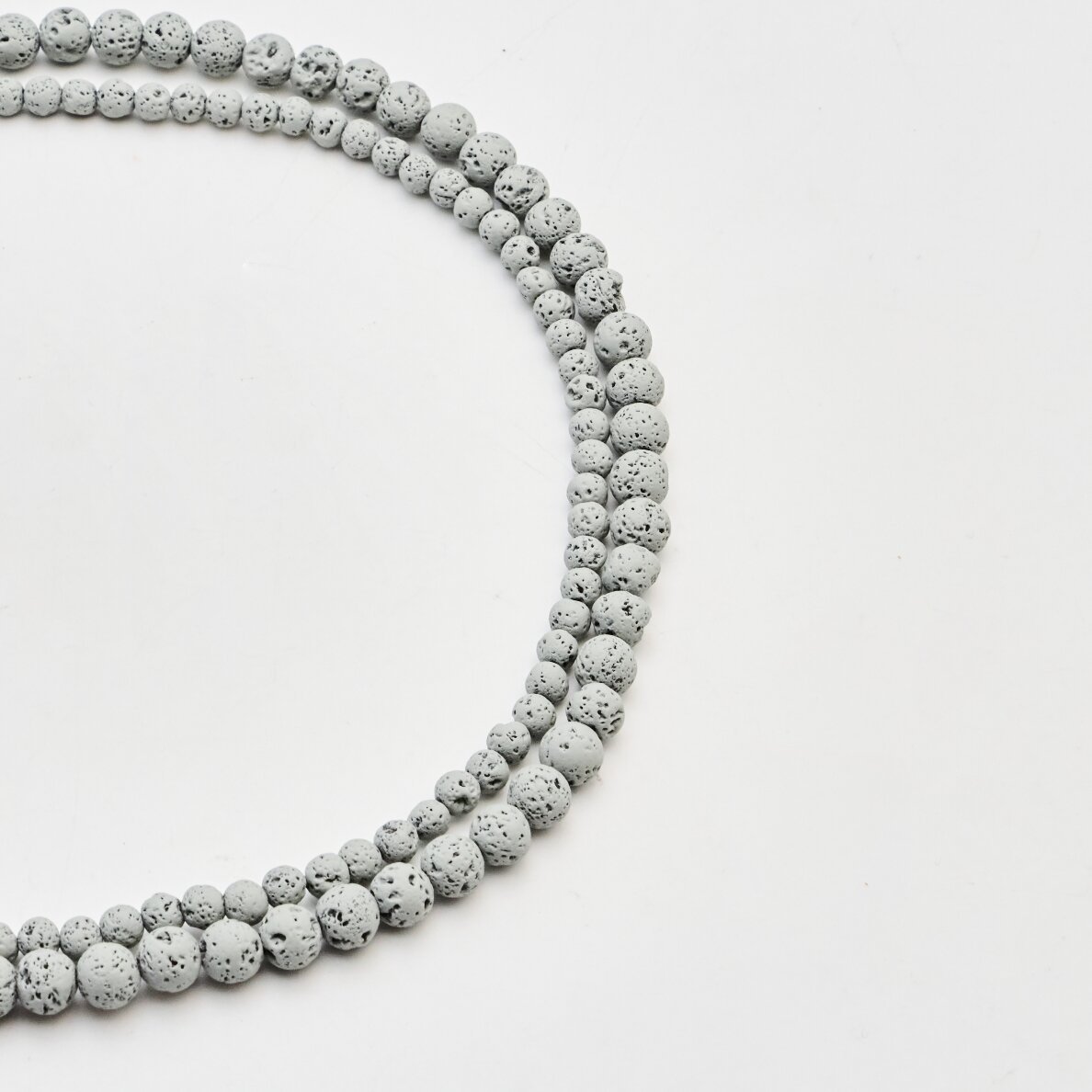 Lava Rock, Natural, AB Grade, Resin Coated, Round Bead, #11, 37-39 cm/strand, 4 mm Lava Rock, Natural, AB Grade, Resin Coated, Round Bead, #11, 37-39 cm/strand, 4 mm