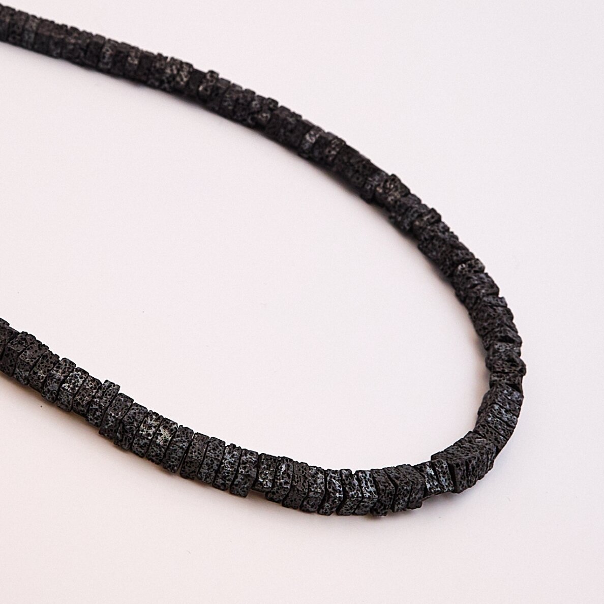 Lava Rock, Natural, AB Grade, Dyed, black color, 37-39 cm/strand, 5x2 mm Lava Rock, Natural, AB Grade, Dyed, black color, 37-39 cm/strand, 5x2 mm