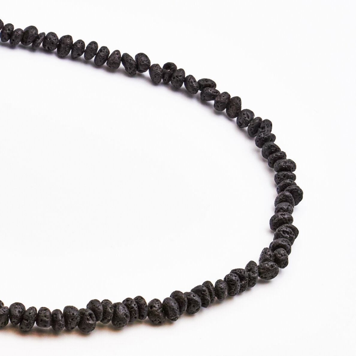 Lava Rock, Natural, AB Grade, Dyed, black color, 37-39 cm/strand, About 8 mm Lava Rock, Natural, AB Grade, Dyed, black color, 37-39 cm/strand, About 8 mm