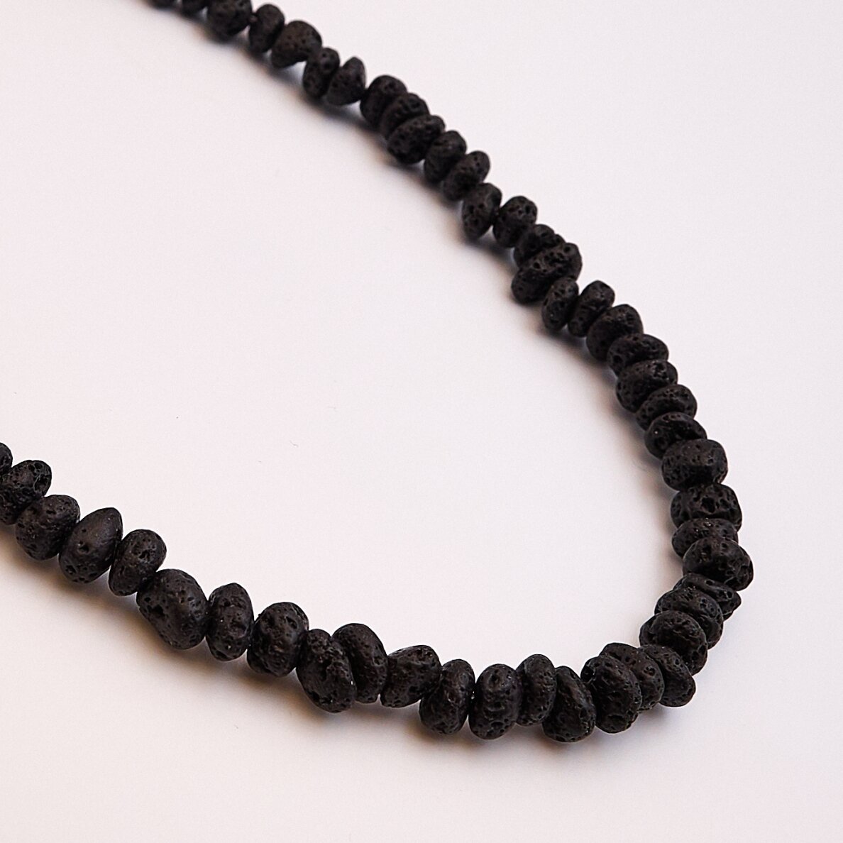 Lava Rock, Natural, AB Grade, Dyed, black color, 37-39 cm/strand, About 8 mm Lava Rock, Natural, AB Grade, Dyed, black color, 37-39 cm/strand, About 8 mm