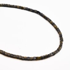 Labradoritas, natūralus, B kokybė, kubo forma, pilka spalva, 37-39 cm/gija, 6 mm Labradoritas, natūralus, B kokybė, kubo forma, pilka spalva, 37-39 cm/gija, 6 mm