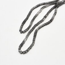 Lava, nat_rali, galvanizuota, kubo forma, juoda spalva, 37-39 cm/gija, apie 4 mm