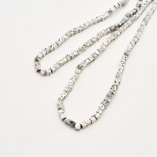 Lava, nat_rali, galvanizuota, kubo forma, senovinio sidabro spalva, 37-39 cm/gija, apie 4 mm