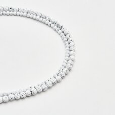 Lava, natūrali, AB kokybė, padengta epoksidine derva, apvali forma, #16, 37-39 cm/gija, 4 mm