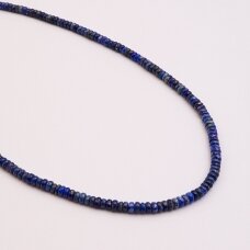 Lazuritas, natūralus, AB kokybė, abacus rondelės forma, 37-39 cm/gija, 2x4 mm Lazuritas, natūralus, AB kokybė, abacus rondelės forma, 37-39 cm/gija, 2x4 mm