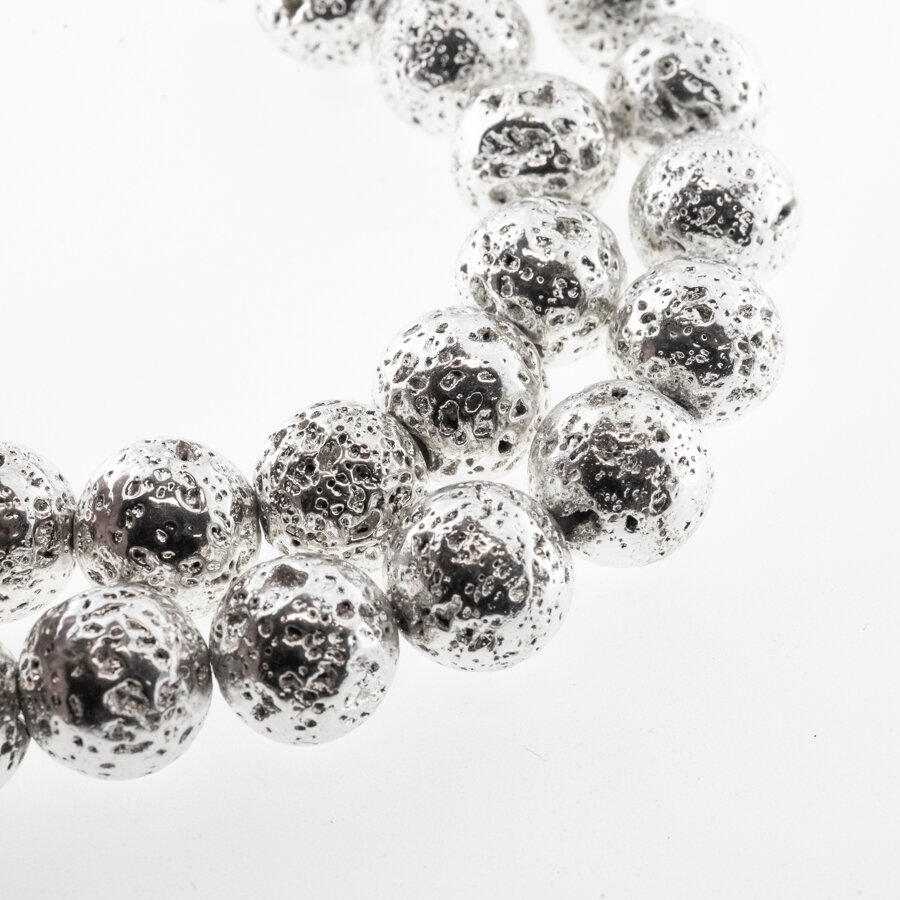 Lava, natūralus, galvanizuotas, apvali forma, sidabro spalva, 37-39 cm/gija, 4, 6, 8, 10, 12 mm Lava, natūralus, galvanizuotas, apvali forma, sidabro spalva, 37-39 cm/gija, 4, 6, 8, 10, 12 mm
