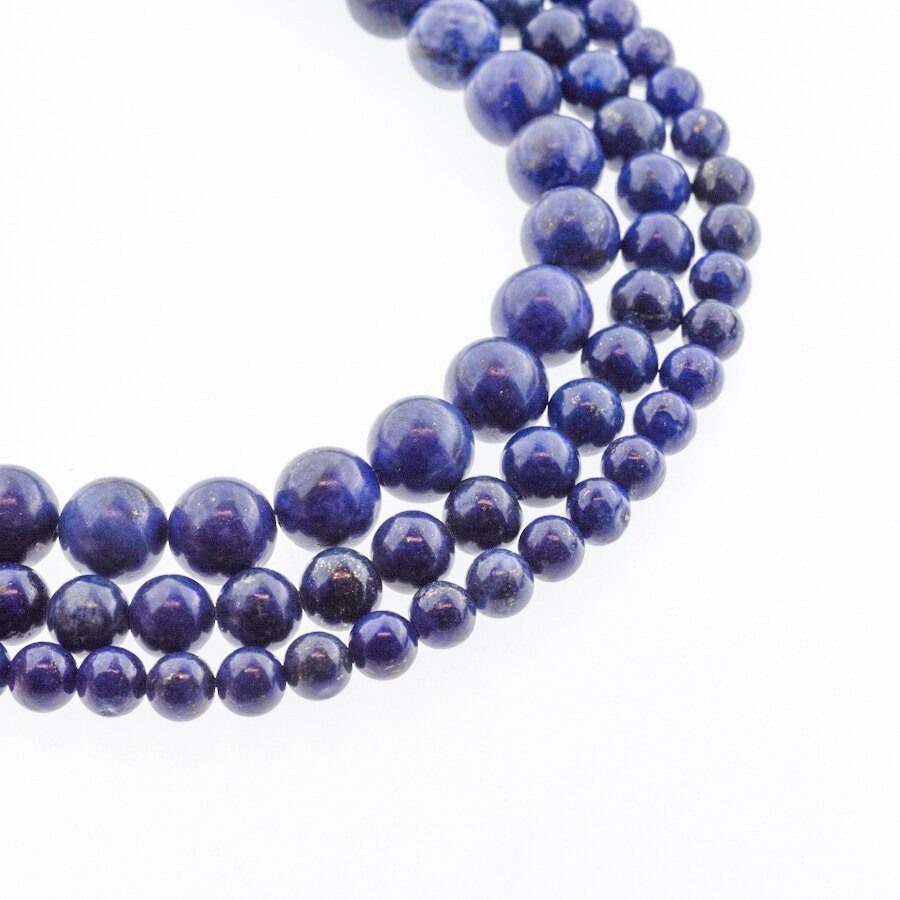 Lapis Lazuli, Natural, C Grade, Dyed, Round Bead, Blue, 37-39 cm/strand, 4, 6, 8, 10, 12, 14, 16, 18 mm