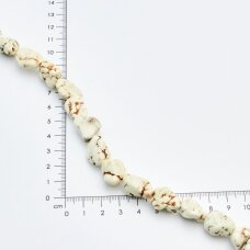 Magnezitas, Nestandartinė forma, Kreminė, 37-40 cm/gija, storis iki 5mm Magnezitas, Nestandartinė forma, Kreminė, 37-40 cm/gija, storis iki 5mm