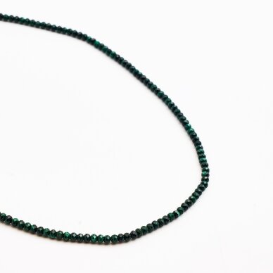 Malachite, natural, B quality, faceted, abacus rondelle bead, 37-39 cm/string, 3x2 mm Malachite, natural, B quality, faceted, abacus rondelle bead, 37-39 cm/string, 3x2 mm