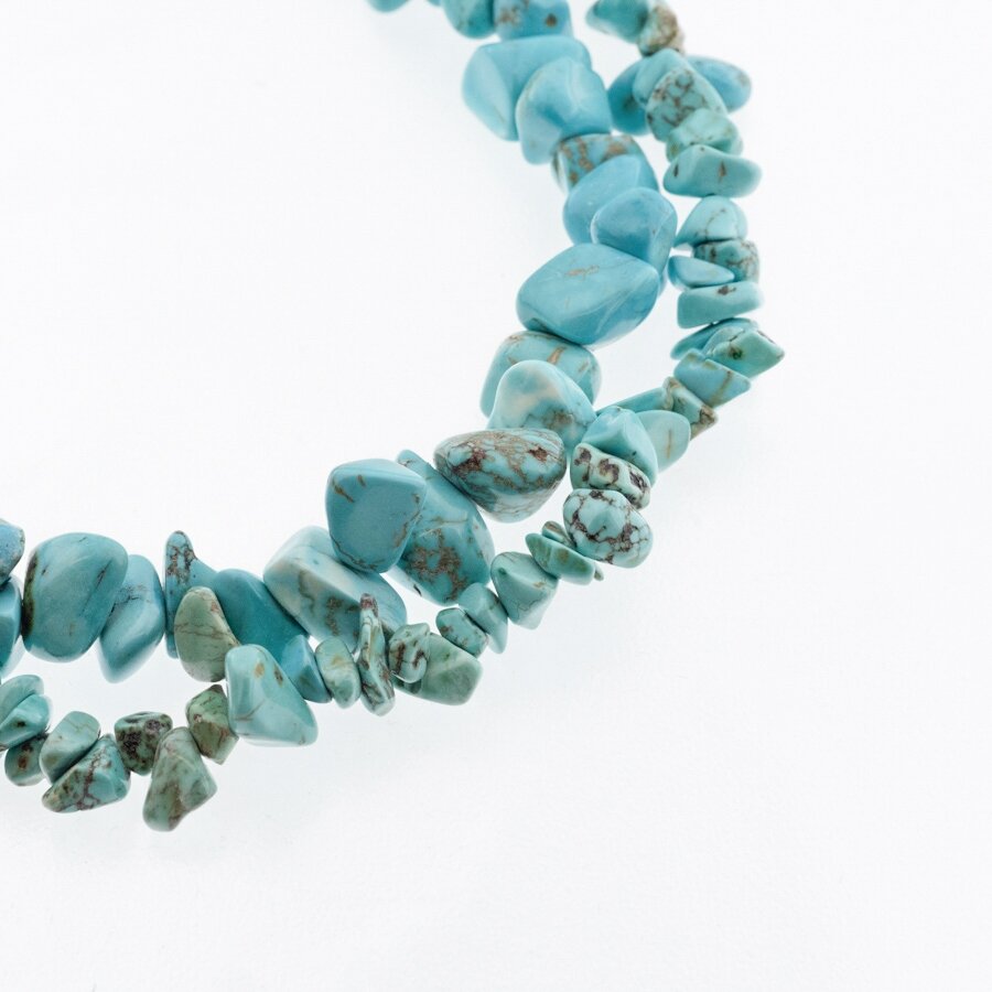 Magnesite, Natural, B Grade, Dyed, Chip Bead, Turquoise Blue, 80-83 cm/strand, about 5-8, 8-12 mm Magnesite, Natural, B Grade, Dyed, Chip Bead, Turquoise Blue, 80-83 cm/strand, about 5-8, 8-12 mm