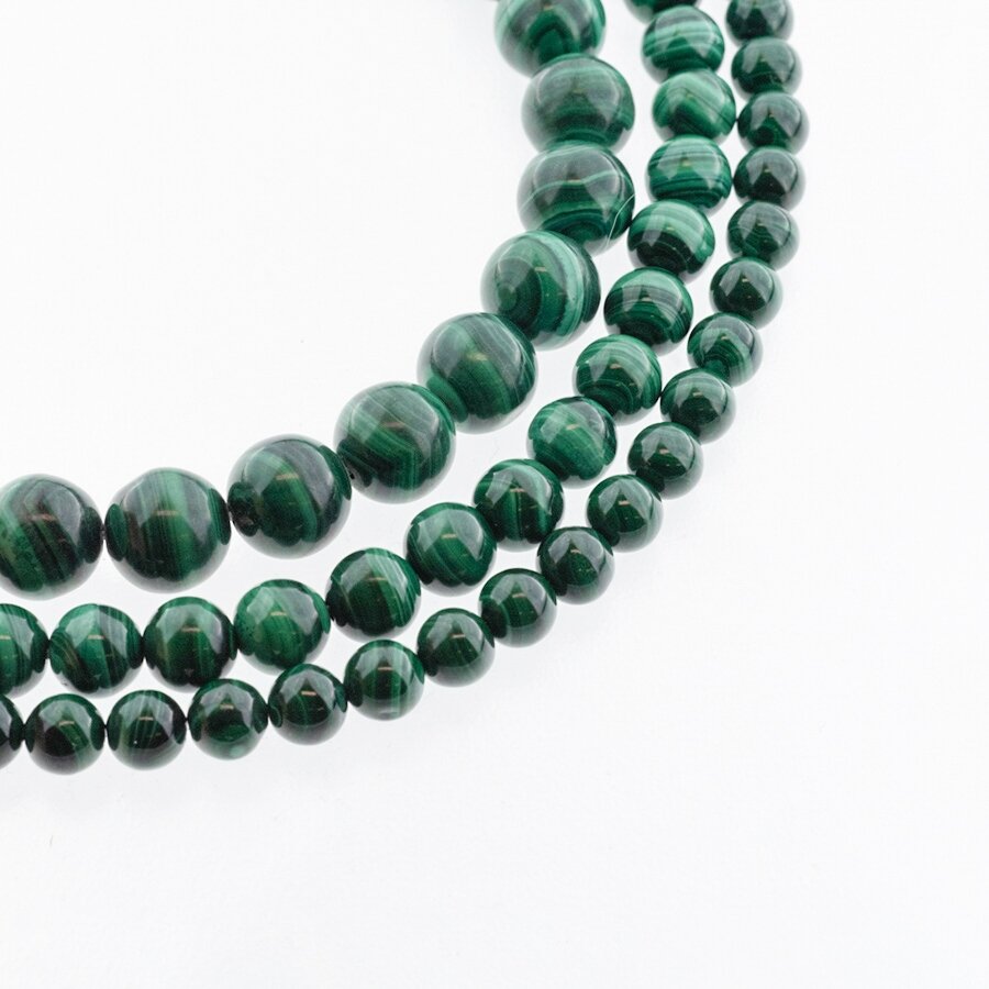 Malachite, Natural, B Grade, Round Bead, Green, 37-39 cm/strand, 4, 6, 8, 10 mm Malachite, Natural, B Grade, Round Bead, Green, 37-39 cm/strand, 4, 6, 8, 10 mm