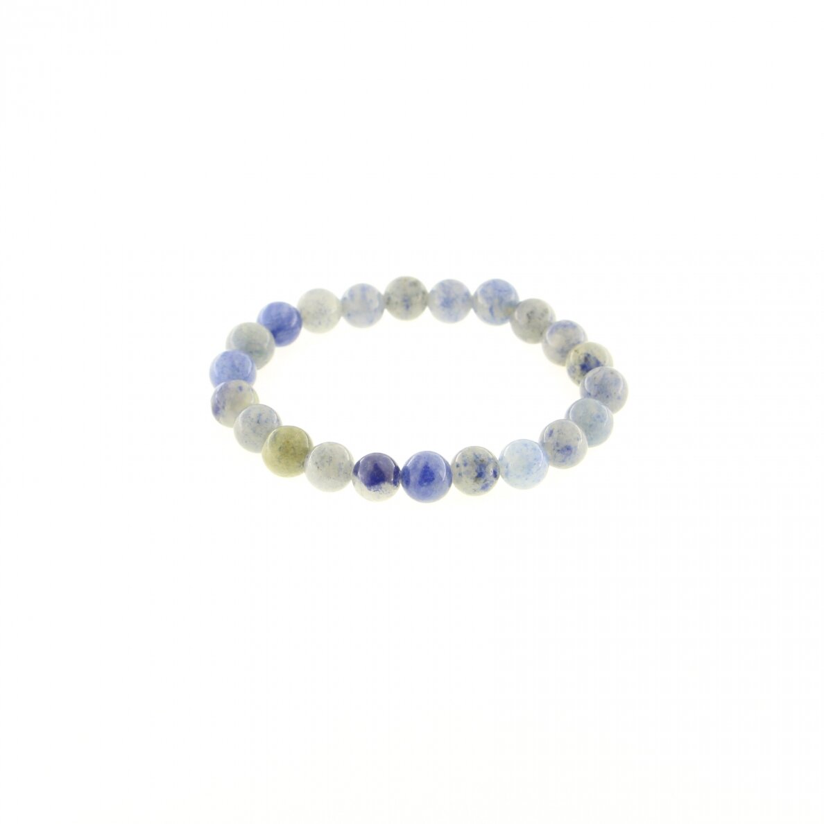 Blue aventurine stone bracelet, 19cm long, 8mm wide