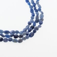 Blue Aventurine, Natural, B Grade, Pebble Bead, 37-39 cm/strand, M size about 4x5-5x8, 5x6-7x10, 6x8-8x10, 6x8-8x12 mm