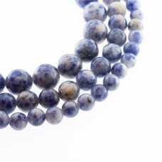 Blue Spot Jasper, Natural, B Grade, Round Bead, 37-39 cm/strand, 4, 6, 8, 10, 12 mm
