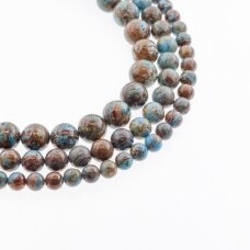 Blue Sky Jasper, Natural, AB Grade, Dyed, Round Bead, 37-39 cm/strand, 4, 6, 8, 10, 12 mm