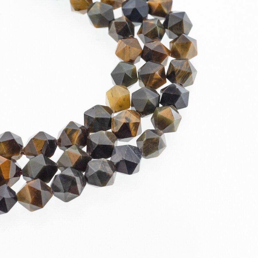 Blue Tigereye, Natural, AB Grade, Star-cut Round Bead, Blue-Brown, 37-39 cm/strand, 10 mm Blue Tigereye, Natural, AB Grade, Star-cut Round Bead, Blue-Brown, 37-39 cm/strand, 10 mm