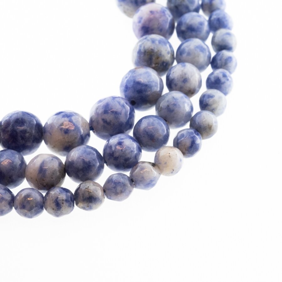 Blue Spot Jasper, Natural, B Grade, Faceted Round Bead, 37-39 cm/strand, 4, 6, 8, 10, 12 mm Blue Spot Jasper, Natural, B Grade, Faceted Round Bead, 37-39 cm/strand, 4, 6, 8, 10, 12 mm