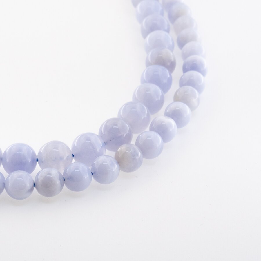 Blue Lace Agate, Natural, AB Grade, Round Bead, 37-39 cm/strand, 8, 10 mm Blue Lace Agate, Natural, AB Grade, Round Bead, 37-39 cm/strand, 8, 10 mm