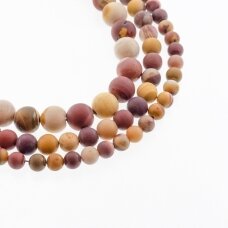 Mookaite Jasper, Natural, B Grade, Matte Round Bead, Multicolor, 37-39 cm/strand, 4, 6, 8, 10, 12 mm