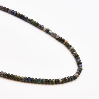 Multicolor Kyanite, natural, B quality, faceted, abacus rondelle bead, 37-39 cm/string, 6x4 mm Multicolor Kyanite, natural, B quality, faceted, abacus rondelle bead, 37-39 cm/string, 6x4 mm