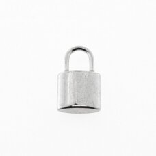 Stainless steel padlock pendant, silver color, 20x12x5 mm Stainless steel padlock pendant, silver color, 20x12x5 mm
