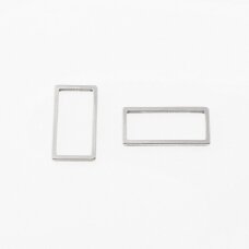 Stainless steel rectangle pendant, silver color, length-29 mm Stainless steel rectangle pendant, silver color, length-29 mm