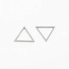 Stainless steel triangle pendant, silver color, length-35 mm Stainless steel triangle pendant, silver color, length-35 mm