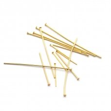 Stainless steel, gold-plated twice, 0,7x50mm-20pcs