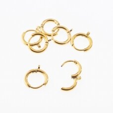 Stainless steel, gold-plated twice, 2x12mm-10pcs